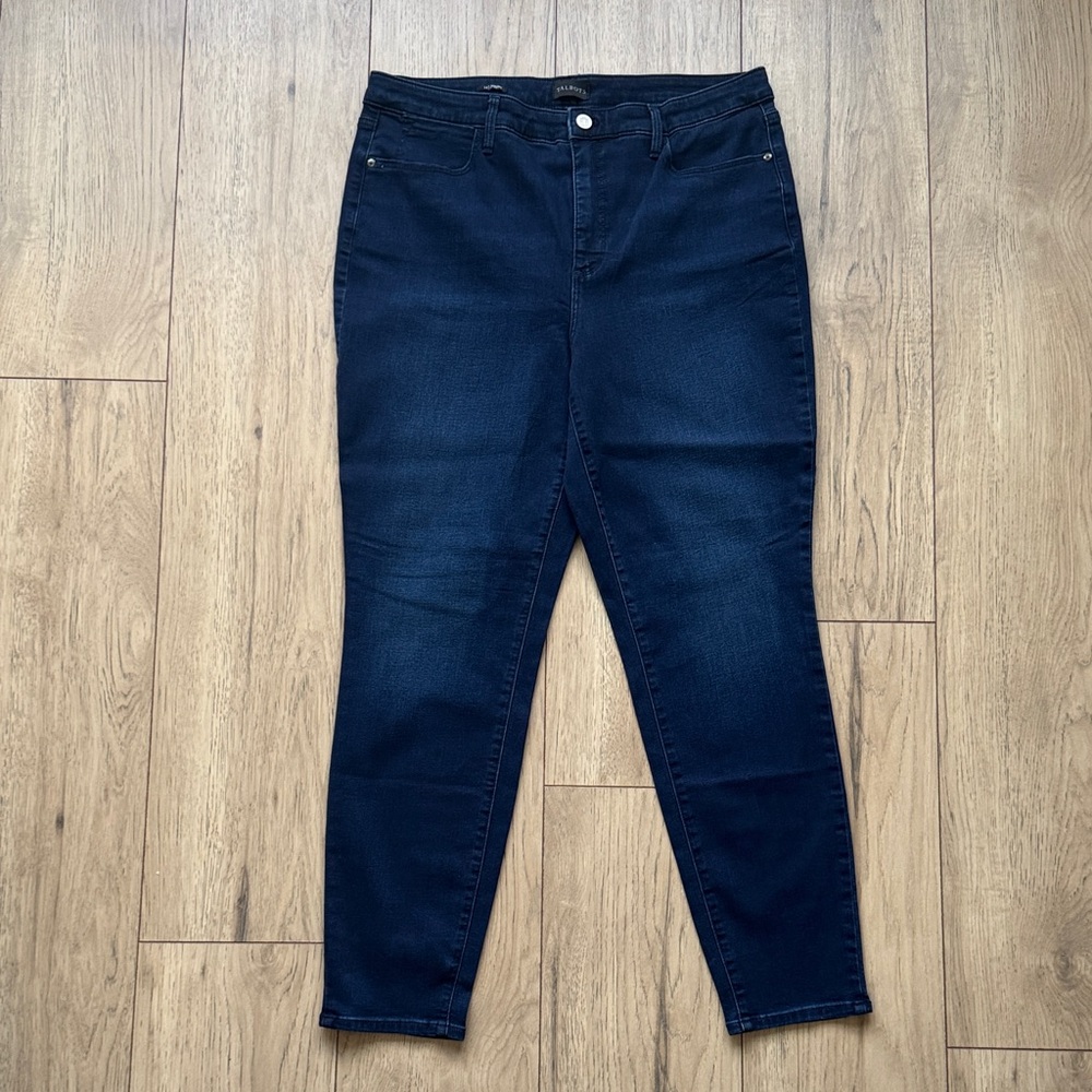 Talbots Jegging Jeans Womens 14 Dark Wash Blue Stretch Slim Comfort Pants